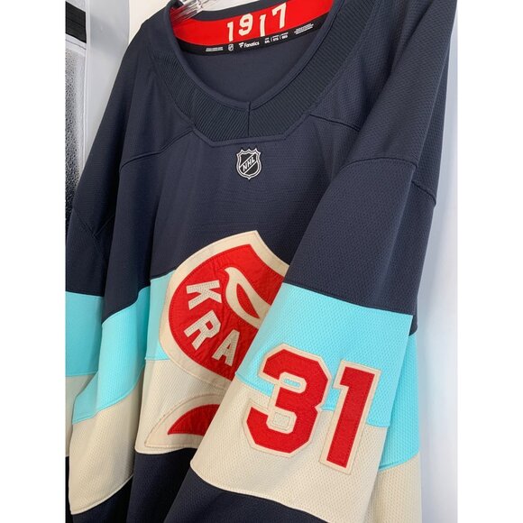 Rare Seattle Kraken Grubauer #31 NHL Jersey Fanatics Size 5XL GUC - Picture 7 of 10